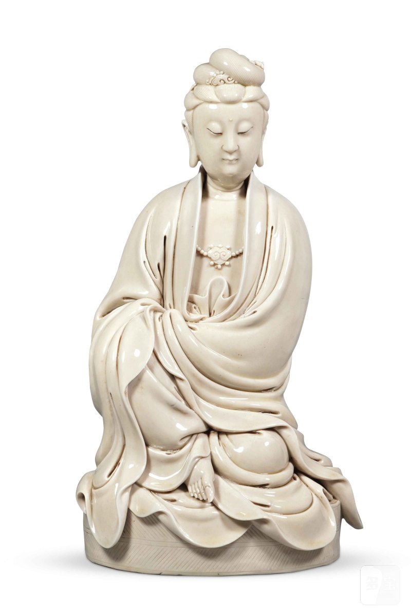 清 德化窑观音座像
